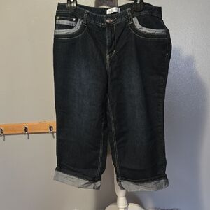 Christopher And Banks Dark Denim Capri Jeans